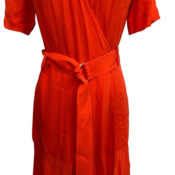 A.L.C. Claire Red Silk Wrap Handkerchief Midi Dress Size 2 NWT $575 - Picture 13 of 15